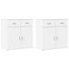 Aparador - Mueble de almacenamiento 2 uds 79 Aparador - Mueble de almacenamiento 2 uds 79 Blanco