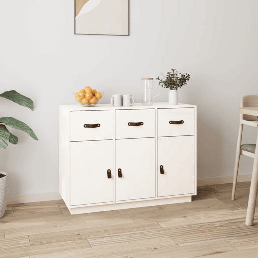 Aparador - Bufete - Móvei de apoio 100x40x75 cm madeira de pinho maciça branco pt4647