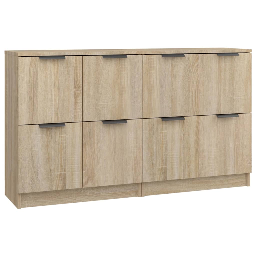 Aparador - Mueble de almacenamiento 2 uds 60 Madera Clara