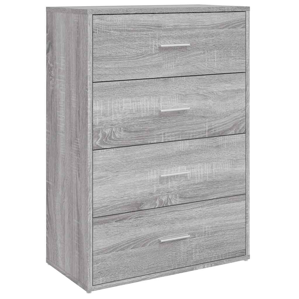 Aparador - Mueble de almacenamiento 60 Roble/ Gris
