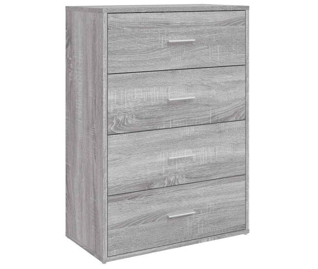 Aparador - mueble de almacenamiento de madera de ingeniería gris sonoma 60x31x84 cm es3425