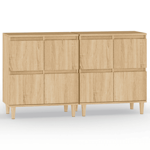 Aparadores - Bufetes - Móveis de apoio 2 pcs 60x35x70 cm derivados madeira carvalho sonoma pt5167