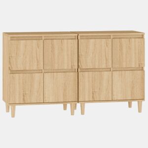Aparadores - Bufetes - Móveis de apoio 2 pcs 60x35x70 cm derivados madeira carvalho sonoma pt5167