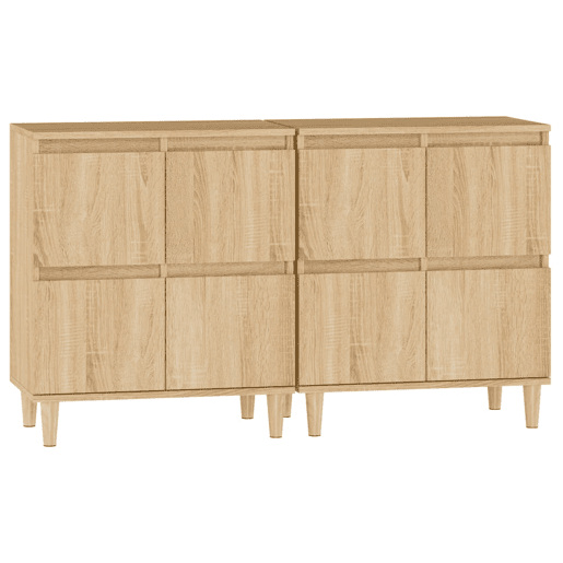 Aparadores - Bufetes - Móveis de apoio 2 pcs 60x35x70 cm derivados madeira carvalho sonoma pt5167