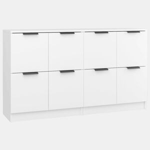 Aparadores - Bufetes - Móveis de apoio 2 pcs 60x30x70 cm derivados de madeira branco pt5260