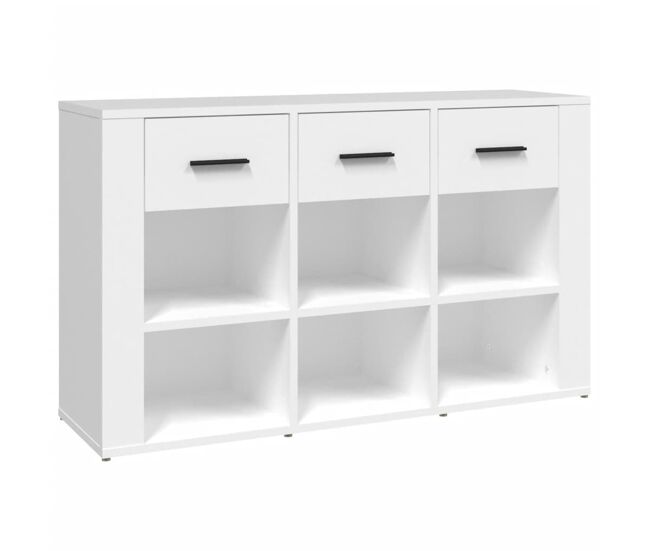 Aparador - mueble de almacenamiento de madera contrachapada blanco 100x30x59,5 cm es2441