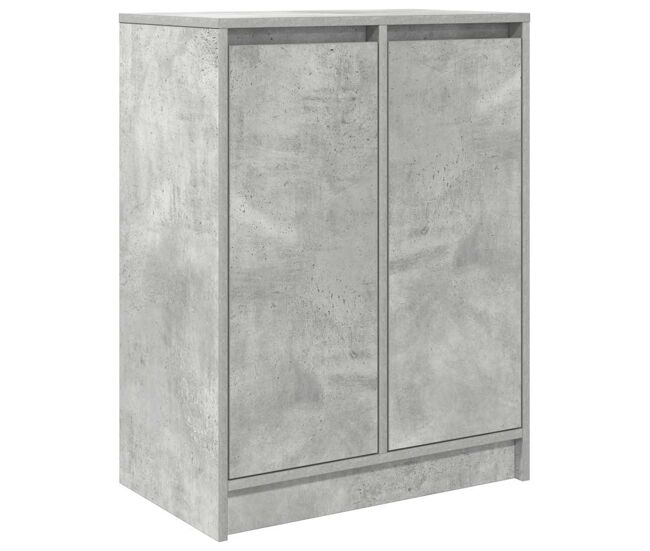 Aparador - mueble de almacenamiento de madera de ingeniería gris hormigón 57x34x76 cm es3307