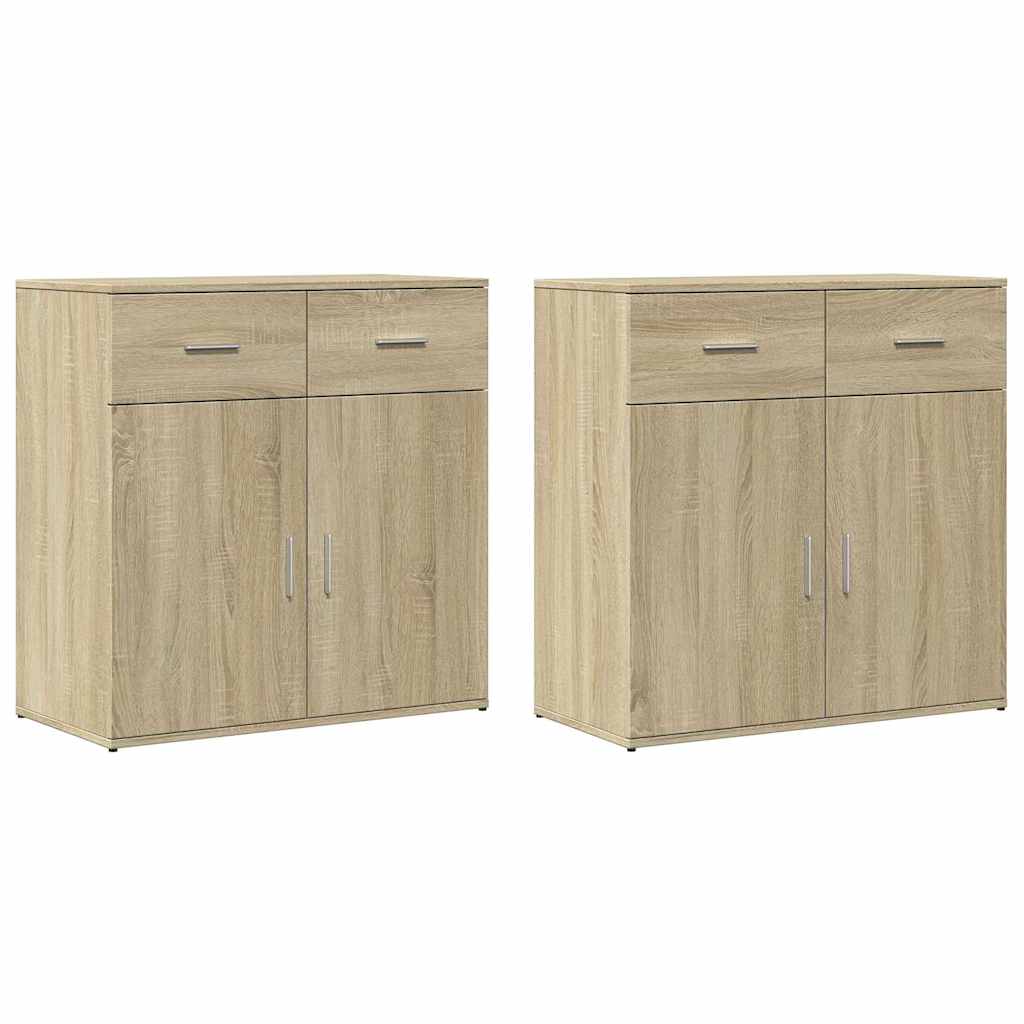 Aparador - Mueble de almacenamiento 2 uds 79 Madera Clara