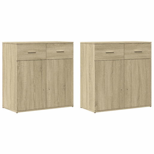 Aparadores - Bufetes - Móveis de apoio 2 pcs 79x38x80 cm derivados madeira carvalho sonoma pt5234
