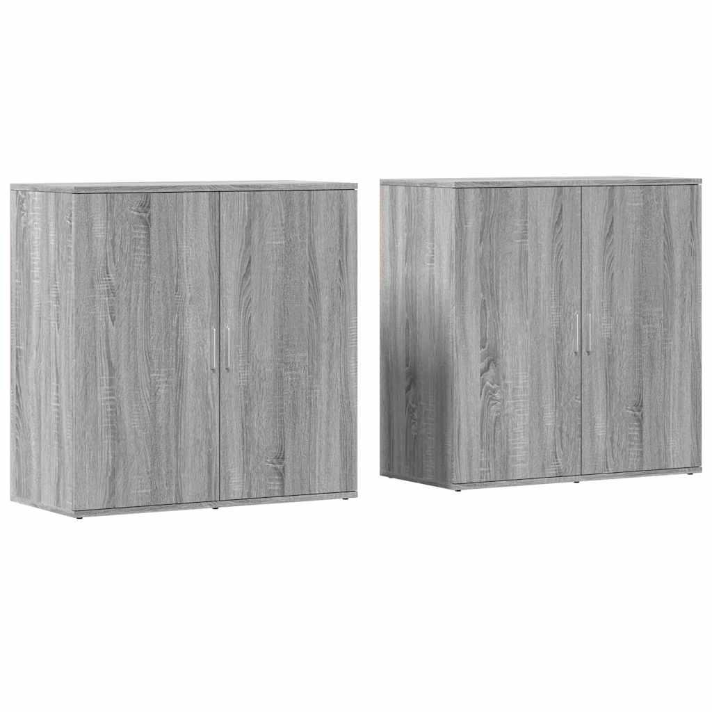 Aparador - Mueble de almacenamiento 2 uds 79 Roble/ Gris