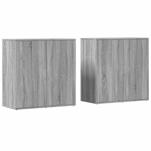 Aparadores - Bufetes - Móveis de apoio 2 pcs 79x38x80 cm derivados madeira cinzento sonoma pt5202