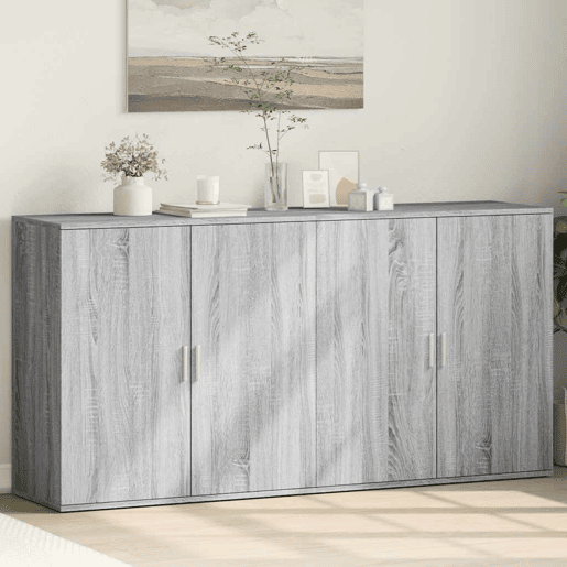 Aparadores - Bufetes - Móveis de apoio 2 pcs 79x38x80 cm derivados madeira cinzento sonoma pt5202