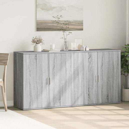Aparadores - Bufetes - Móveis de apoio 2 pcs 79x38x80 cm derivados madeira cinzento sonoma pt5202
