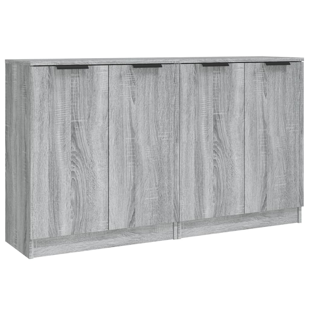Aparador - Mueble de almacenamiento 2 uds 60 Roble/ Gris