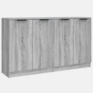Aparadores - Bufetes - Móveis de apoio 2 pcs 60x30x70 cm madeira processada cinzento sonoma pt5138