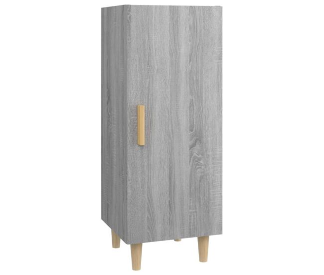 Aparador - mueble de almacenamiento de madera contrachapada gris sonoma 34,5x34x90 cm es2866