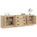 Aparador - Mueble de almacenamiento 3 uds 210 Aparador - Mueble de almacenamiento 3 uds 210 Blanco