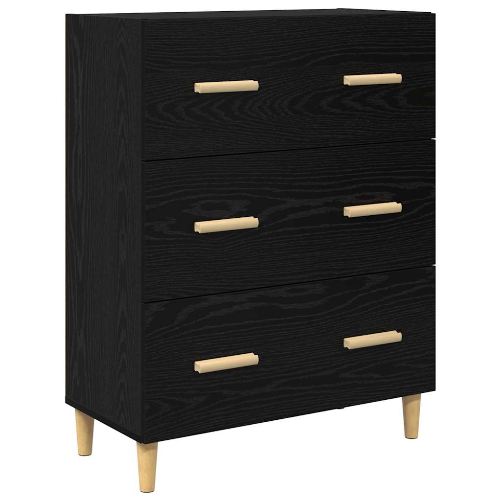 Aparador - Mueble de almacenamiento 69 Negro/ Madera