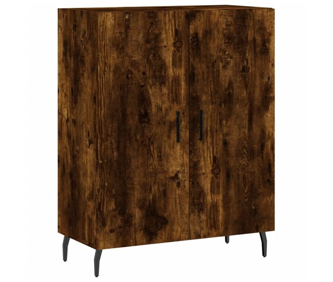 Aparador - mueble de almacenamiento de madera de ingeniería roble ahumado 69,5x34x90 cm es3619