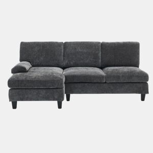 Sofá de 3 lugares 194x118x81 cm - Lateral, cama e lounge, para sala e quarto - Cinza