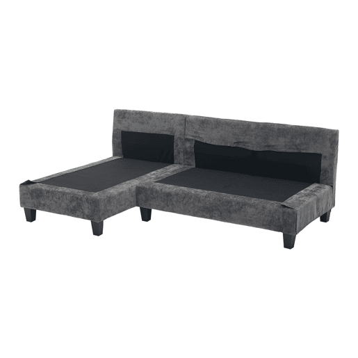 Sofá de 3 lugares 194x118x81 cm - Lateral, cama e lounge, para sala e quarto - Cinza