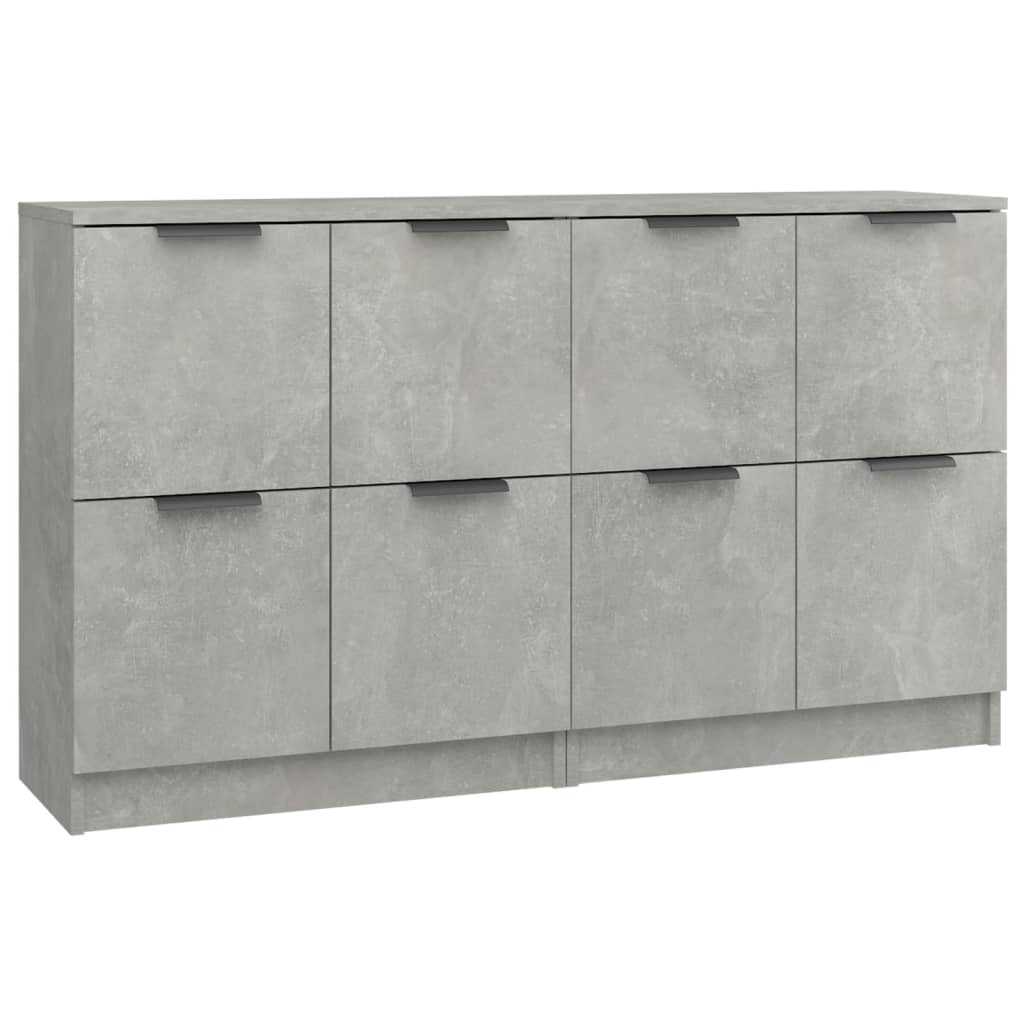 Aparador - Mueble de almacenamiento 2 uds 60 Gris