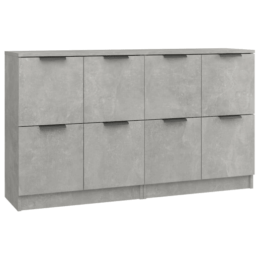Aparadores - Bufetes - Móveis de apoio 2 pcs 60x30x70 cm madeira processada cinza cimento pt5128