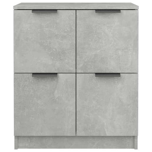 Aparadores - Bufetes - Móveis de apoio 2 pcs 60x30x70 cm madeira processada cinza cimento pt5128