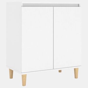 Aparador - Bufete - Móvei de apoio c pernas de madeira 60x35x70 cm contraplacado branco pt2112