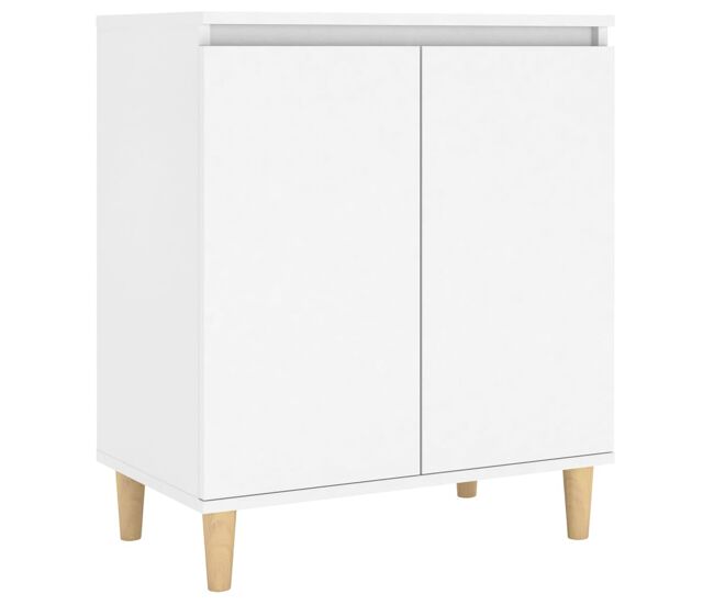 Aparador - mueble de almacenamiento con patas madera contrachapada blanco 60x35x70 cm es2112