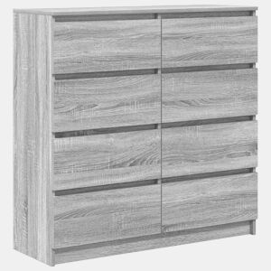 Aparador - Bufete - Móvei de apoio 100x35x99 cm derivados de madeira cinzento sonoma pt3