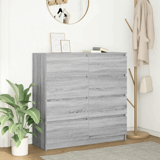 Aparador - Bufete - Móvei de apoio 100x35x99 cm derivados de madeira cinzento sonoma pt3