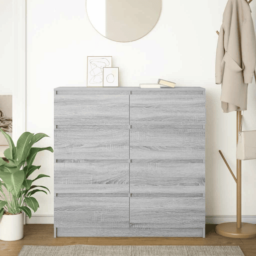 Aparador - Bufete - Móvei de apoio 100x35x99 cm derivados de madeira cinzento sonoma pt3