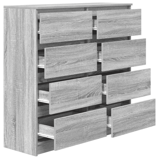 Aparador - Bufete - Móvei de apoio 100x35x99 cm derivados de madeira cinzento sonoma pt3