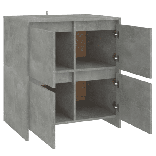Aparadores - Bufetes - Móveis de apoio 2 pcs 70x41x75 cm aglomerado cinzento cimento pt5189