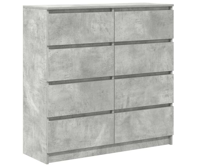 Aparador - mueble de almacenamiento de madera de ingeniería gris hormigón 100x35x99 cm es3268