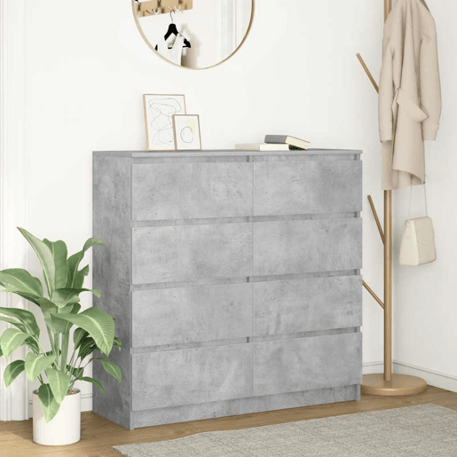 Aparador - Bufete - Móvei de apoio 100x35x99 cm derivados de madeira cinzento cimento pt3268