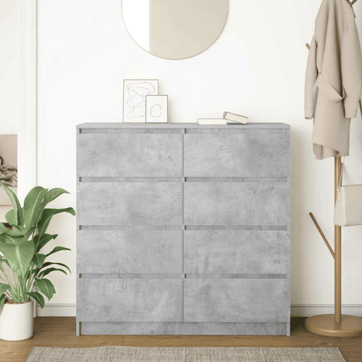 Aparador - Bufete - Móvei de apoio 100x35x99 cm derivados de madeira cinzento cimento pt3268