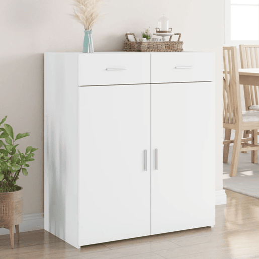 Aparador - Bufete - Móvei de apoio 80x42,5x93 cm derivados de madeira branco pt4404