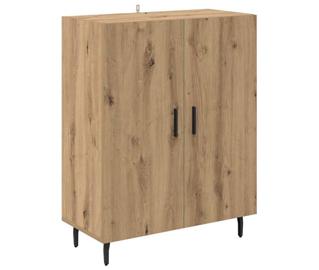 Aparador - mueble de almacenamiento roble artesanal 69,5 x 34 x 90 cm madera de ingeniería es4910