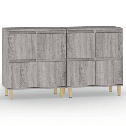 Aparadores - Bufetes - Móveis de apoio 2 pcs 60x35x70 cm derivados madeira cinza sonoma pt5143