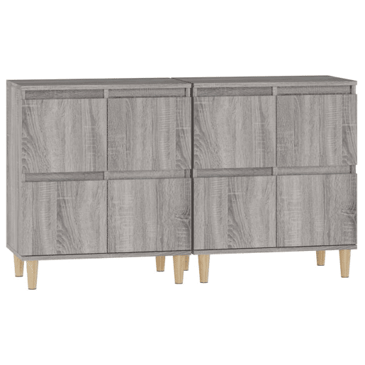 Aparadores - Bufetes - Móveis de apoio 2 pcs 60x35x70 cm derivados madeira cinza sonoma pt5143
