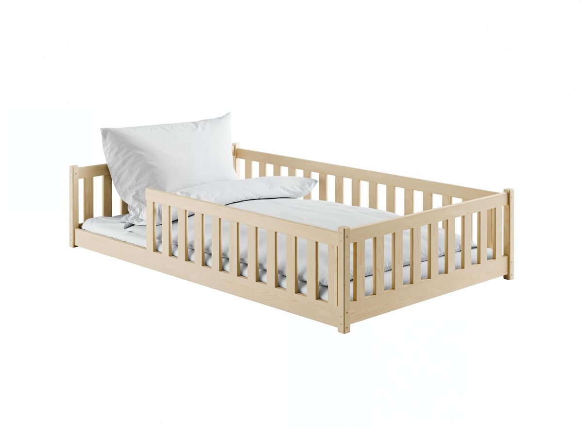 Cama individual infantil otis 126x208x45 beige
