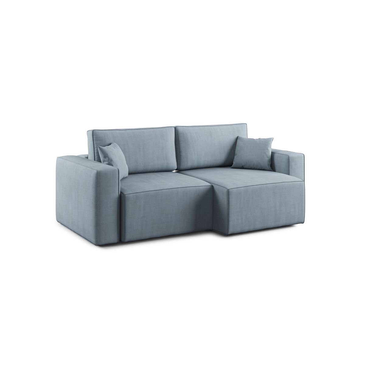 Morfeo sofá con asiento extraíble en tela impermeable 245 cm azul claro
