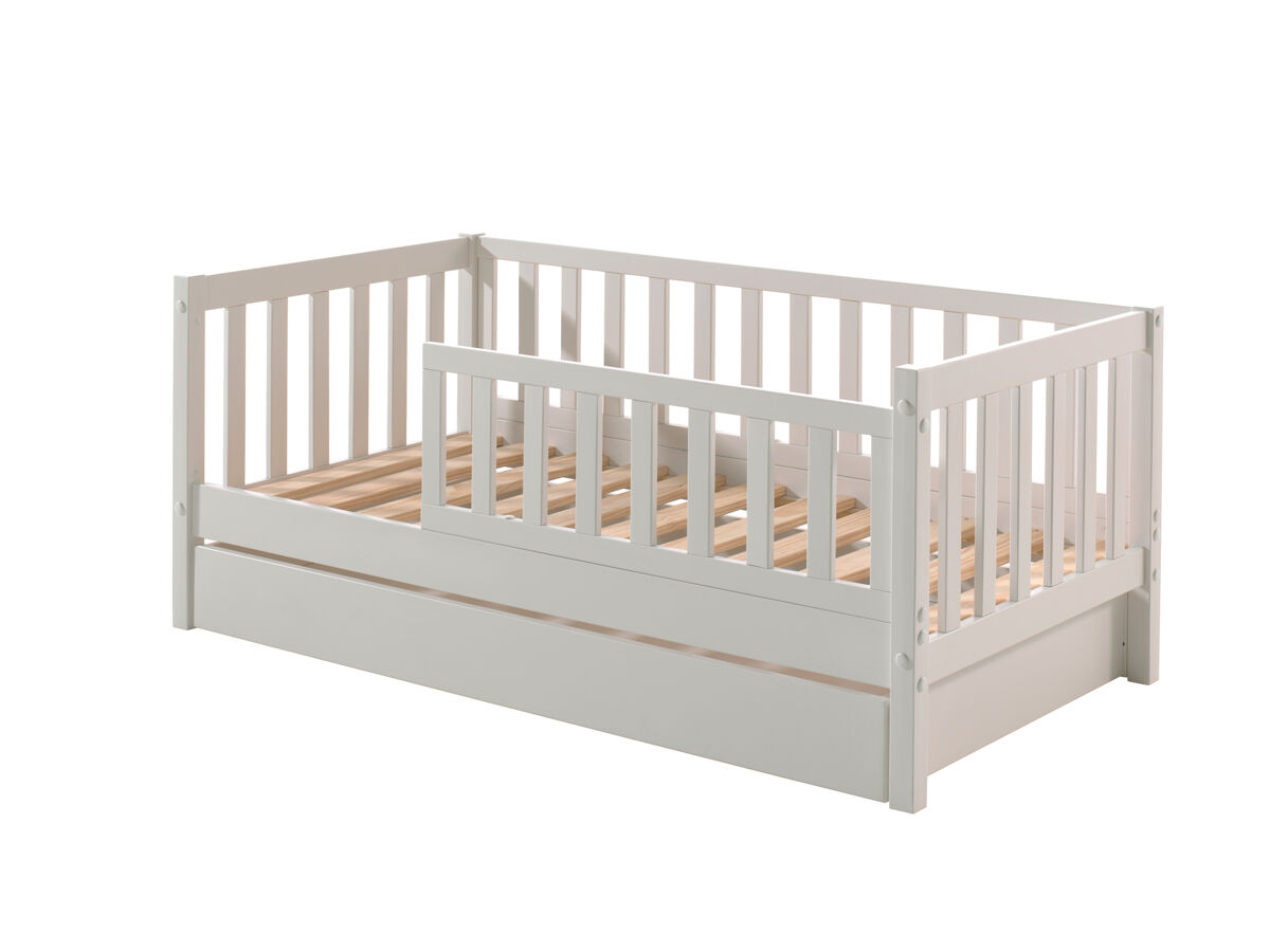 Cama individual infantil toddler 76x148x60 blanco