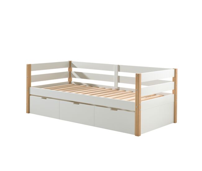 Cama individual infantil margrit 99x212x77 beige