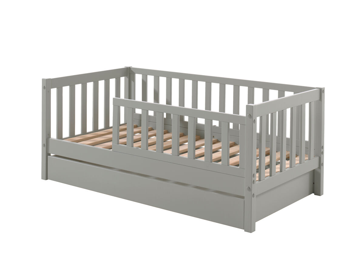 Cama individual infantil toddler 76x148x60 gris