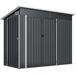 Caseta de Jardín Acero Galvanizado Outsunny Caseta de Jardín Acero Galvanizado Outsunny Gris