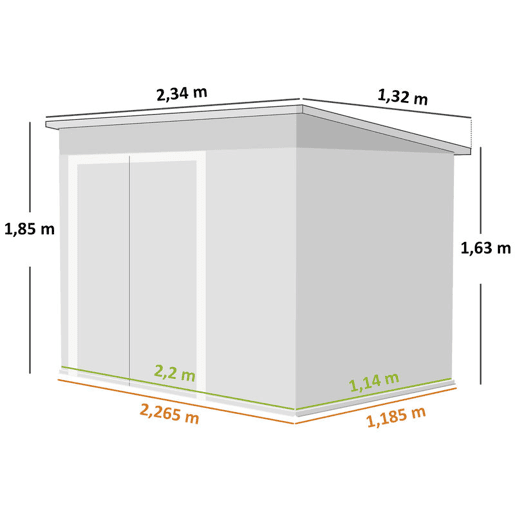 Outsunny Abrigo de Jardim 2,7 m² 234x132x185 cm Abrigo de Exterior Metálico com Três Portas Fechadura Telhado Inclinado e Ventilação para Armazenamento de Ferramentas Cinzento Outsunny Abrigo de Jardim 2,7 m² 234x132x185 cm Abrigo de Exterior Metálico com Três Portas Fechadura Telhado Inclinado e Ventilação para Armazenamento de Ferramentas Cinzento