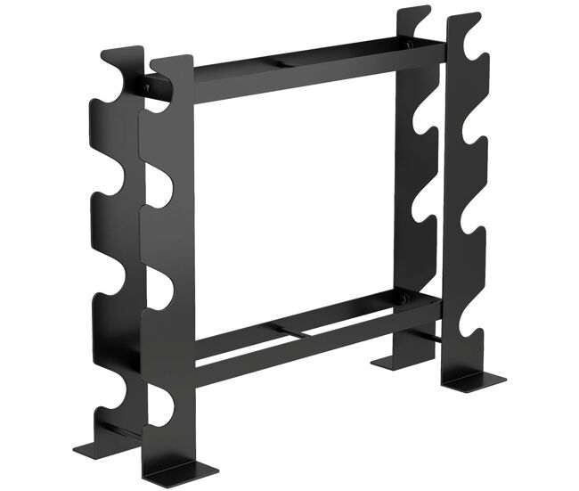 Sportnow soporte mancuernas de 4 niveles, estante de almacenamiento de pesas de acero resistente para mancuernas, kettlebells, para entrenamiento en gimnasio casa, carga 200 kg, 70x21x55 cm